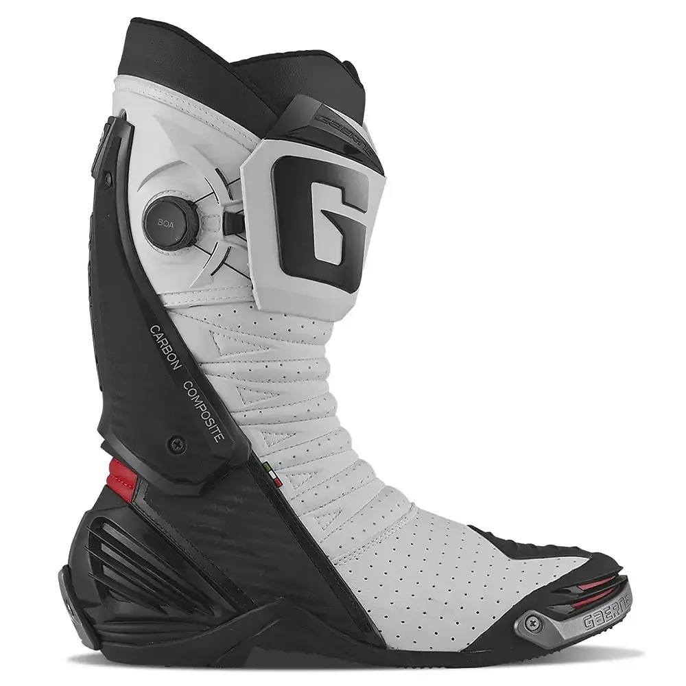 Materiales y estética visual de la versión 12 del GP1 LS AIR BLANCO/ROJO - Moto Garage Miami