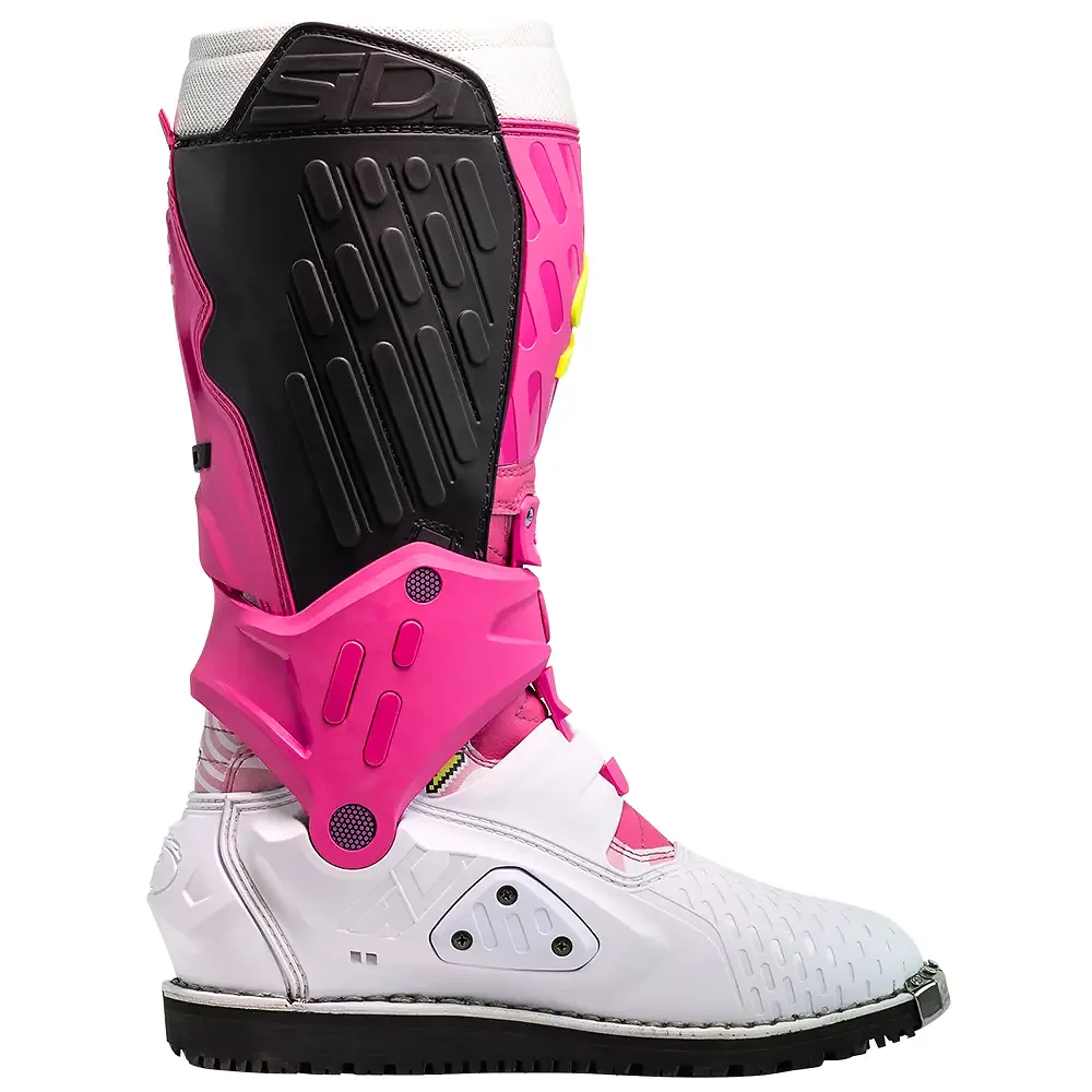 Primer plano de la construcción y material del Crossair HD Enduro Botas SIDI - Moto Garage Miami
