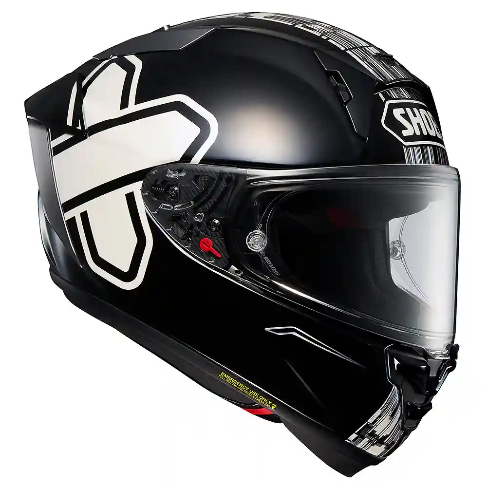 Perfil aerodinámico y sistema de ventilación del X-FIFTEEN CROSS LOGO / Casco SHOEI - Moto Garage Miami