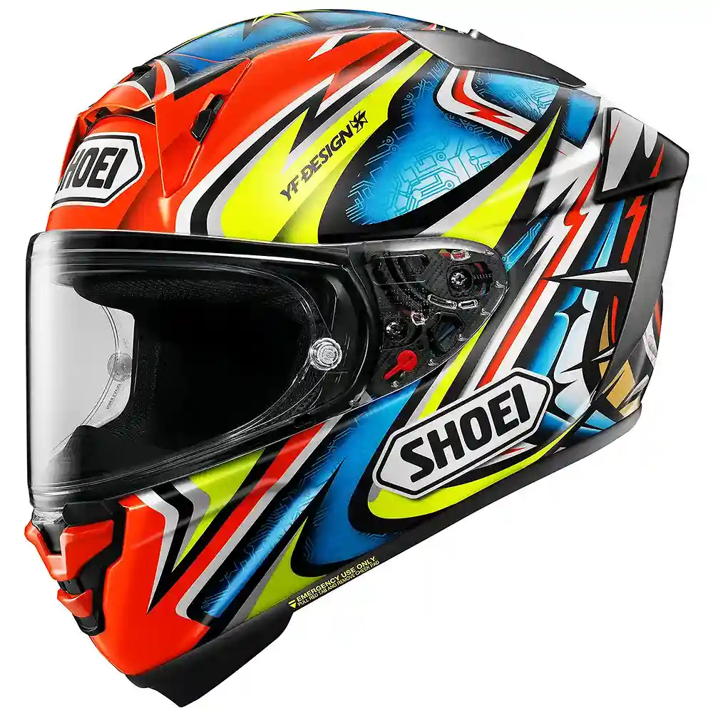 Detalle de pintura y diseño en tonalidad TC-1, 2XL del X-FIFTEEN DAIJIRO / Casco - Moto Garage Miami