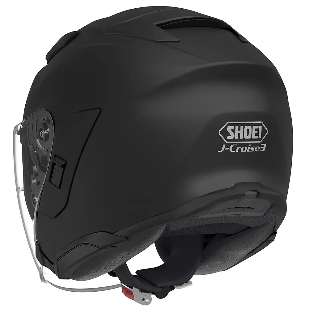 Acabados interiores y sistema de retención del modelo J-CRUISER 3 Casco SHOEI - Moto Garage Miami