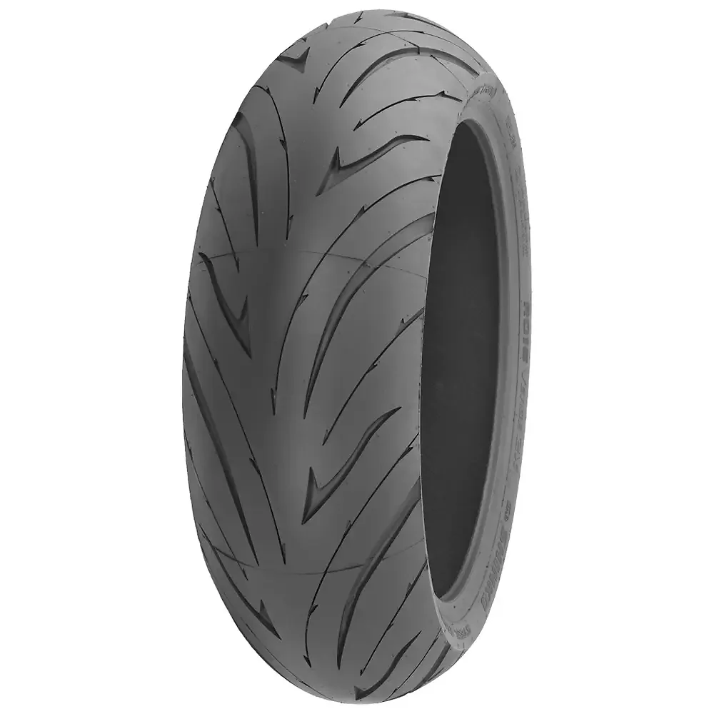 Vista frontal y diseño de calota del Shinko 200/50ZR17 75W - Moto Garage Miami