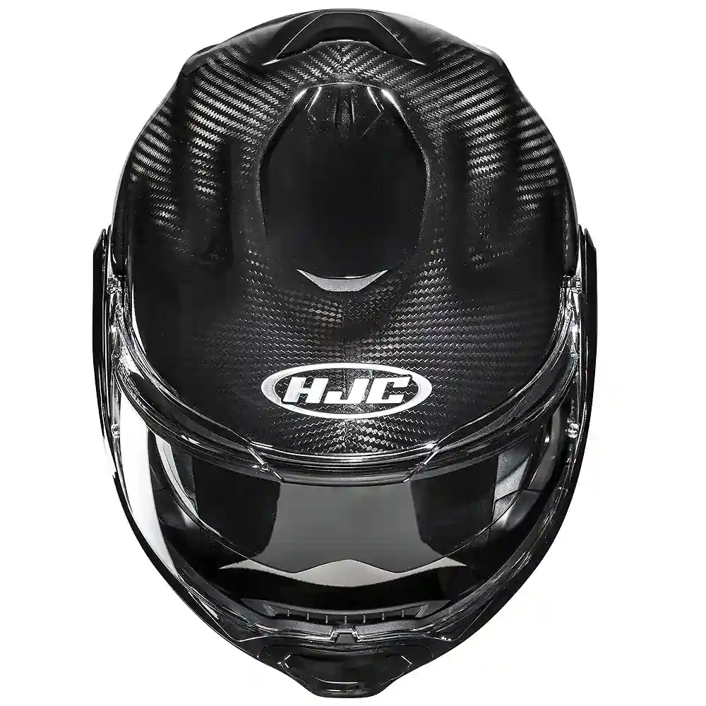 Detalle posterior y spoiler integrado del equipamiento F100 CARBON / Casco HJC - Moto Garage Miami