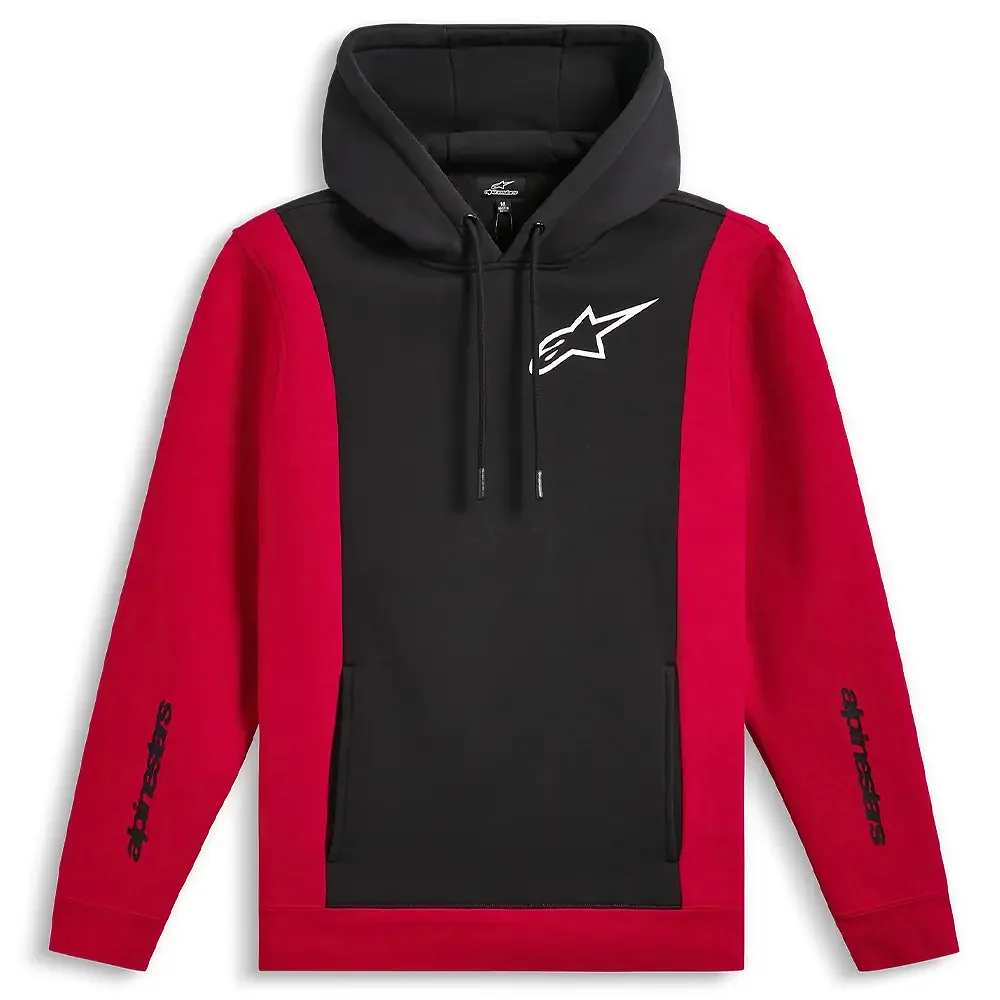 Toma estructural y acabado gráfico Negro/Rojo, 2XL del modelo IGNITE Sudadera con Capucha - Moto Garage Miami