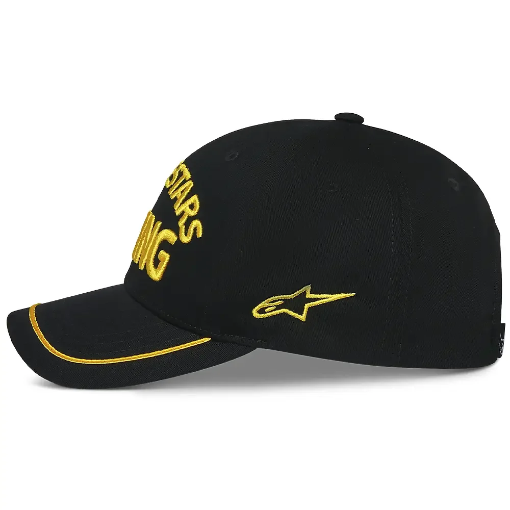 Primer plano de la construcción y material del Luminary / Gorra Alpinestars - Moto Garage Miami