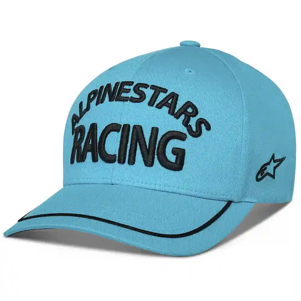 Toma estructural y acabado gráfico Azul Aqua del modelo Luminary / Gorra - Moto Garage Miami