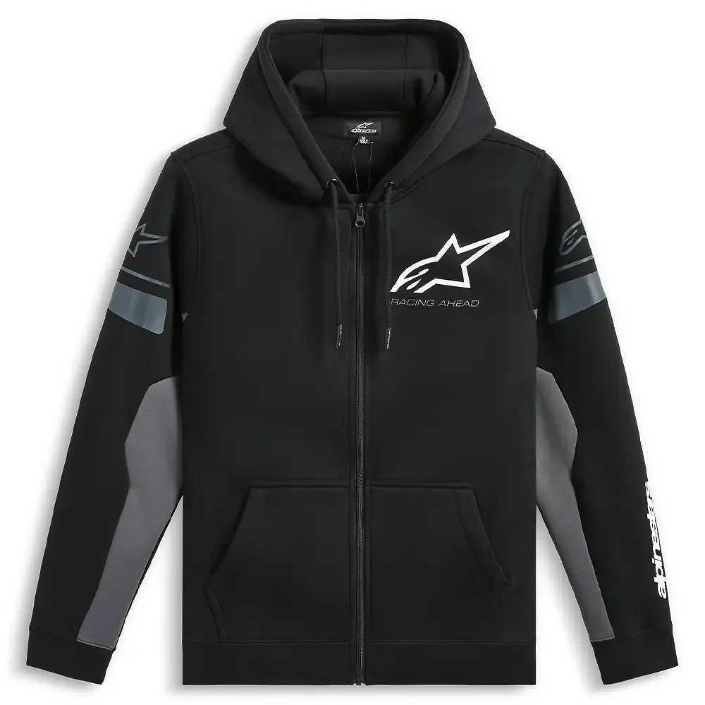 Toma estructural y acabado gráfico 2XL del modelo ESEMEX Sudadera con Capucha Negro/Carbón - Moto Garage Miami