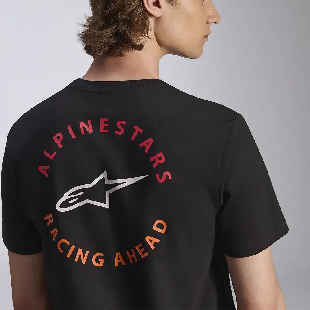 Primer plano de la construcción y material del TRUE CSF - Camiseta Alpinestars - Moto Garage Miami