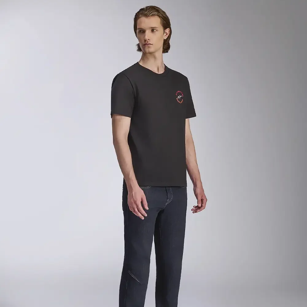 Primer plano de la construcción y material del TRUE CSF - Camiseta Alpinestars - Moto Garage Miami
