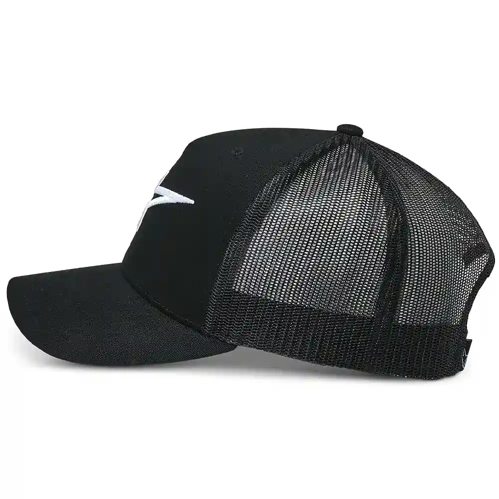 Detalle posterior y spoiler integrado del equipamiento Ageless Trucker / Gorra Alpinestars - Moto Garage Miami