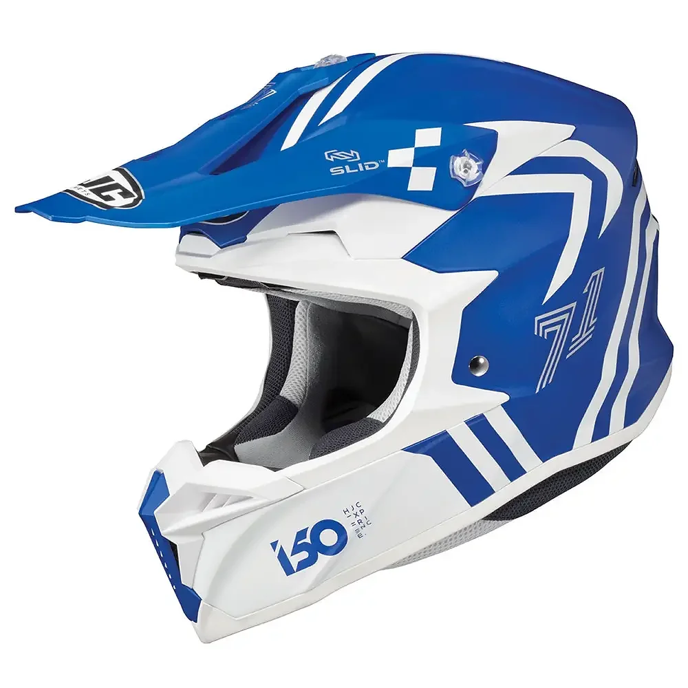 Detalle de pintura y diseño en tonalidad MC-2SF, 2XL del i50 HEX Casco - Moto Garage Miami