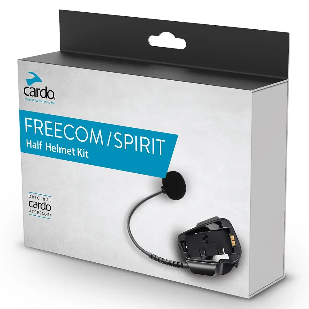 Vista frontal y diseño de calota del Kit 2do. 1/2 Casco Freecom/Spirit - Moto Garage Miami