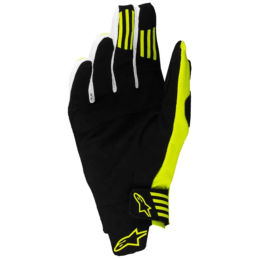 Vista frontal y diseño de calota del Guantes Alpinestars TECHSTAR - Moto Garage Miami