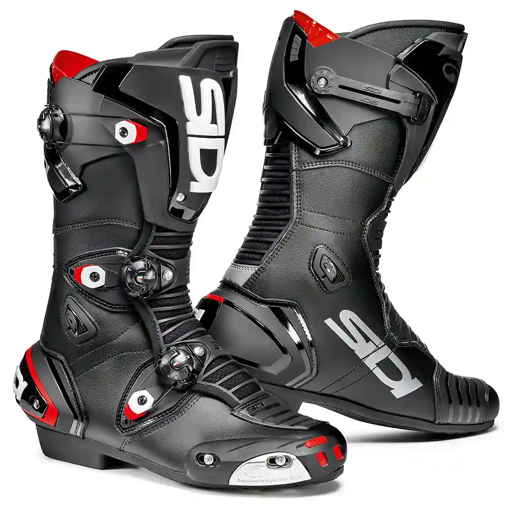 Toma estructural y acabado gráfico Negro/Negro, 47 del modelo MAG-1 Botas - Moto Garage Miami