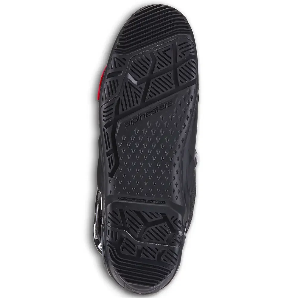 Acabados interiores y sistema de retención del modelo TECH 10 ENDURO Botas Alpinestars - Moto Garage Miami