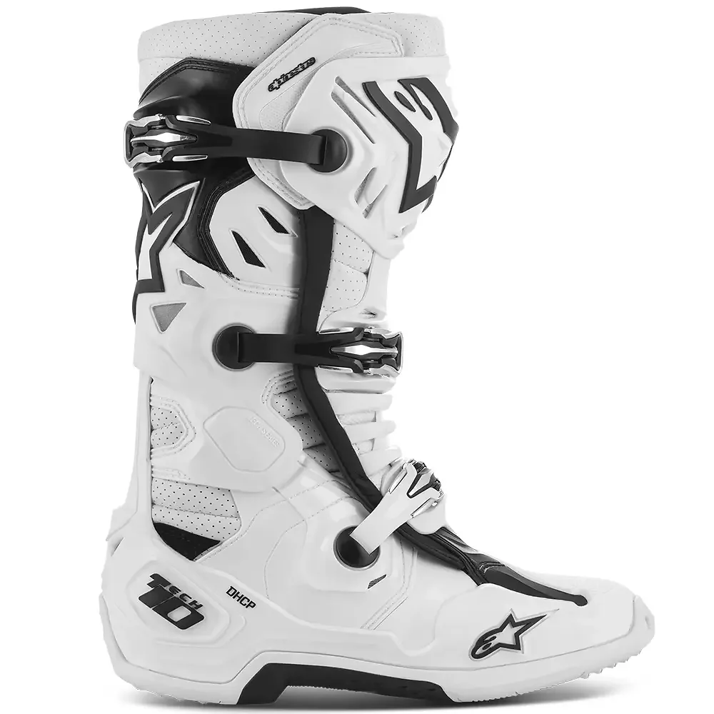 Acabados interiores y sistema de retención del modelo Tech 10 Supervented Botas Alpinestars - Moto Garage Miami