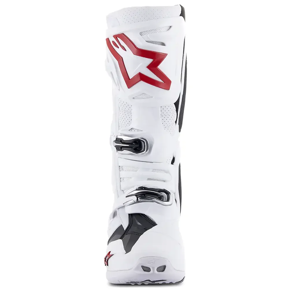 Primer plano de la construcción y material del Tech 10 Supervented Botas Alpinestars - Moto Garage Miami