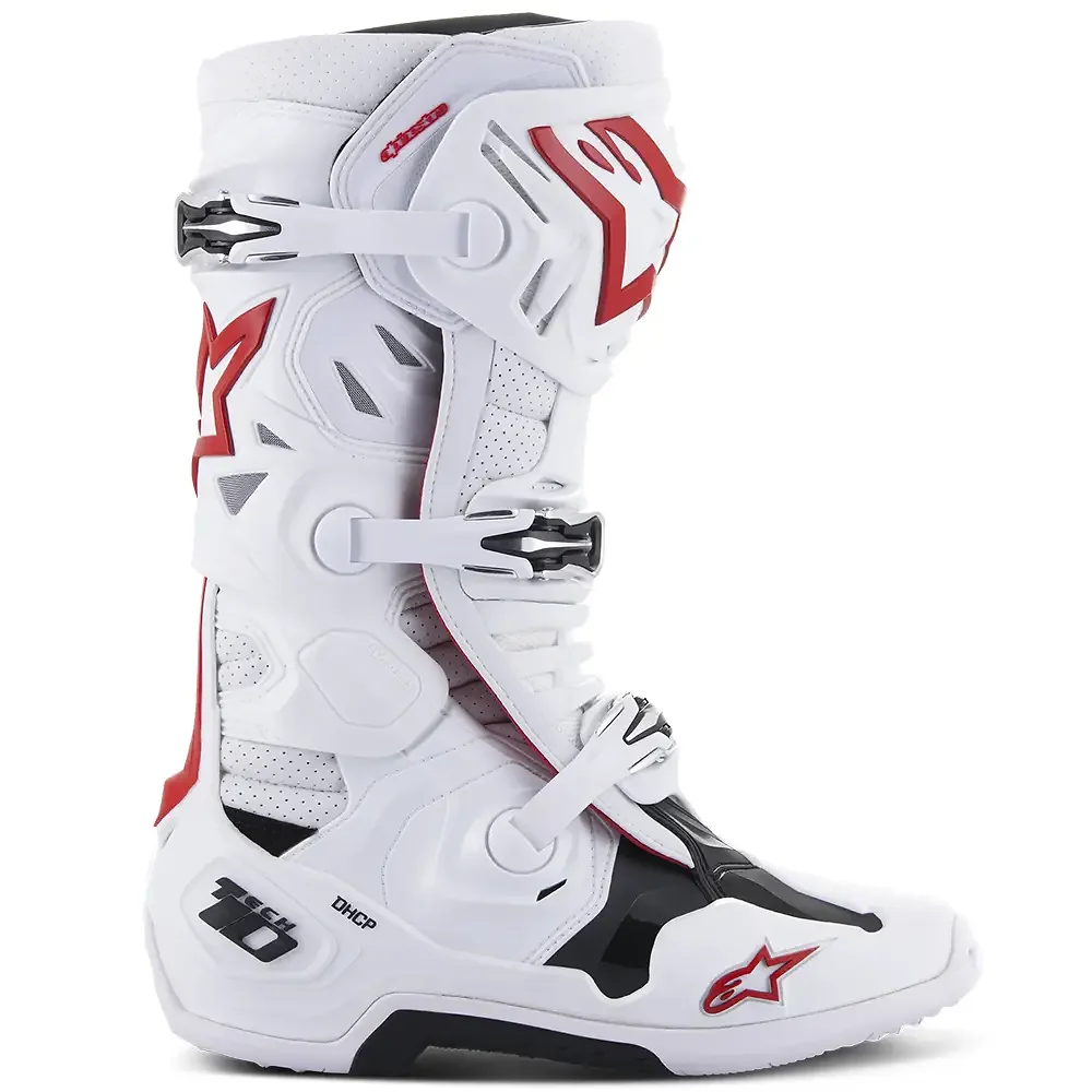 Detalle posterior y spoiler integrado del equipamiento Tech 10 Supervented Botas Alpinestars - Moto Garage Miami