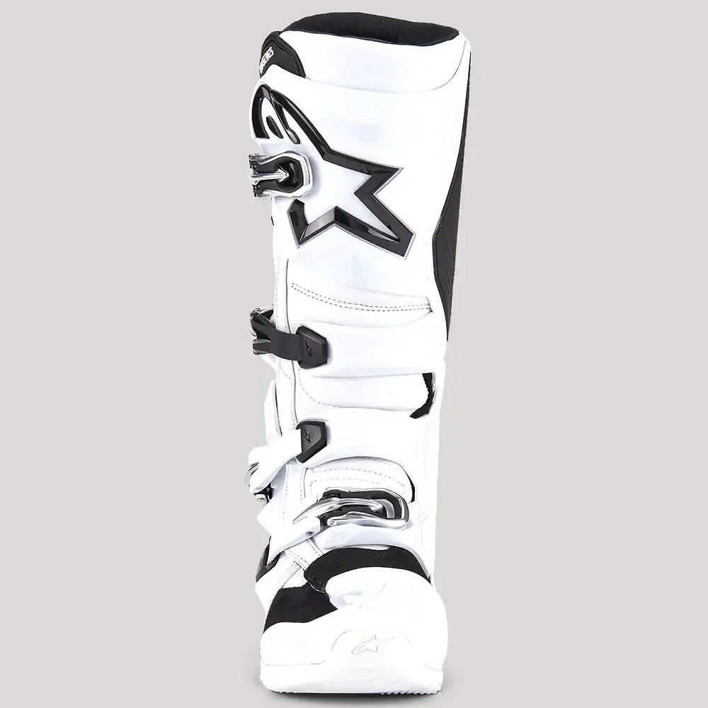 Primer plano de la construcción y material del TECH 7 MX / Botas Alpinestars - Moto Garage Miami