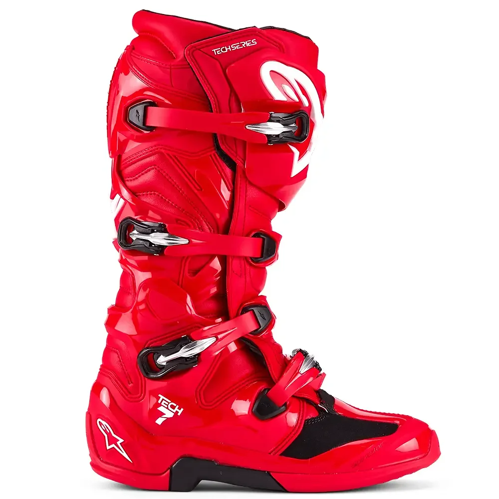Acabados interiores y sistema de retención del modelo TECH 7 MX / Botas Alpinestars - Moto Garage Miami