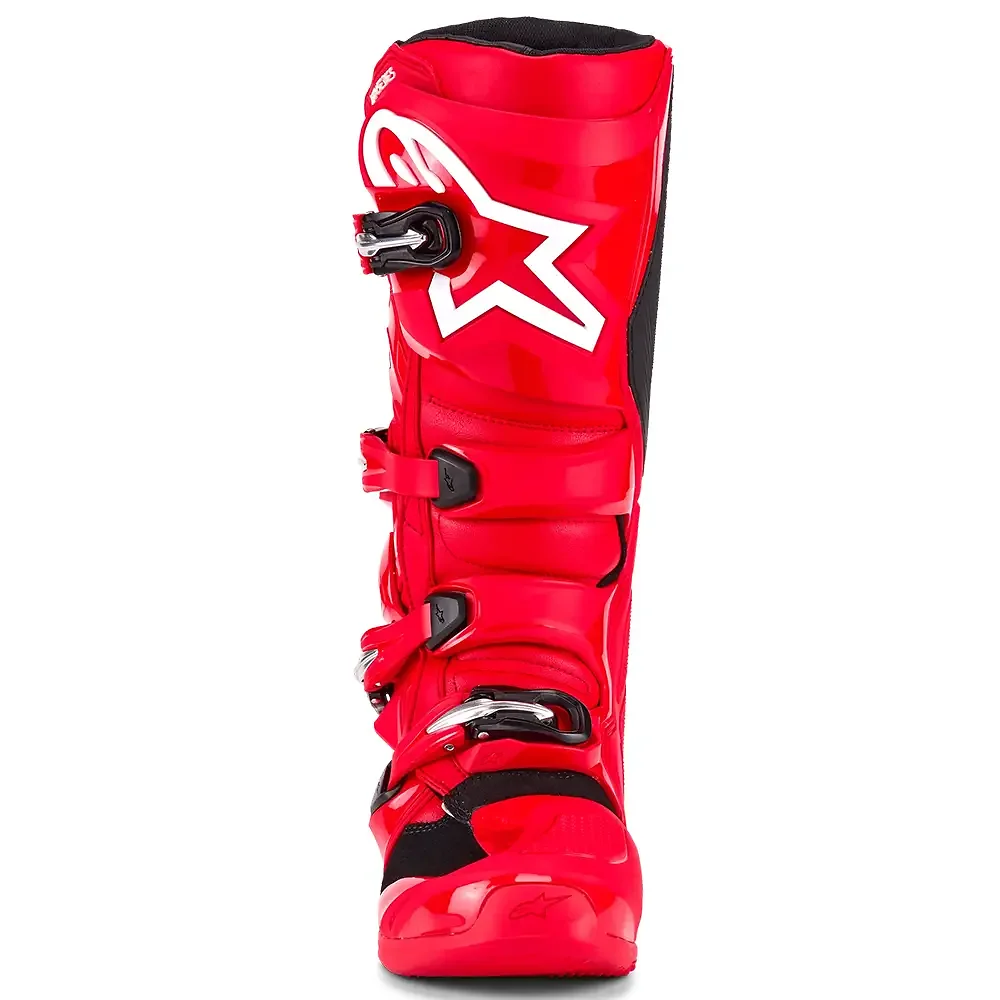 Vista frontal y diseño de calota del TECH 7 MX / Botas Alpinestars - Moto Garage Miami