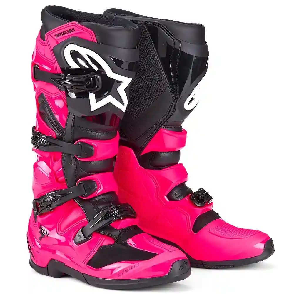 Toma estructural y acabado gráfico Rosa Diva/Negro, 14 del modelo TECH 7 MX / Botas - Moto Garage Miami