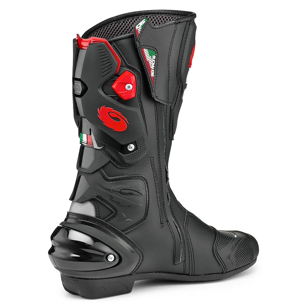 Vista frontal y diseño de calota del VERTIGO 2 Botas Sidi - Moto Garage Miami