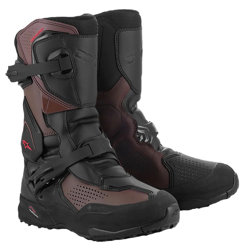 Detalle de pintura y diseño en tonalidad Negro/Marrón, 48 del XT-8 GORE-TEX Botas - Moto Garage Miami