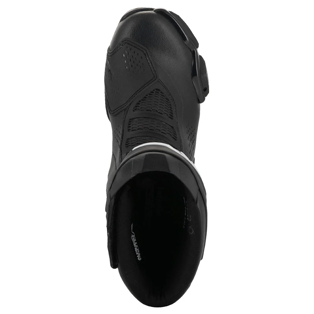 Vista frontal y diseño de calota del Stella SMX-6 V3 Ventiladas Botas Alpinestars - Moto Garage Miami