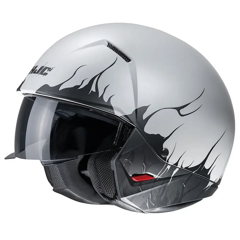 Primer plano de la construcción y material del i20 SCRAW Casco HJC - Moto Garage Miami