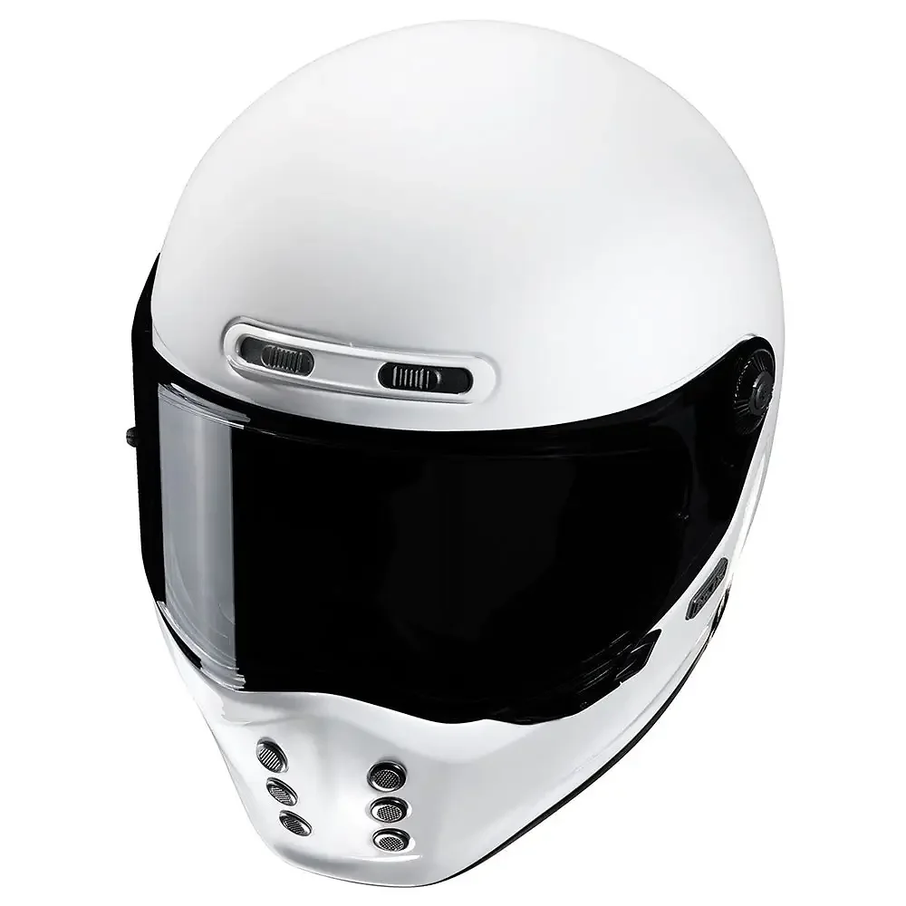 Detalle posterior y spoiler integrado del equipamiento V10 / Casco HJC - Moto Garage Miami