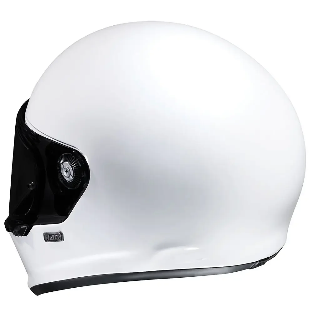 Primer plano de la construcción y material del V10 / Casco HJC - Moto Garage Miami