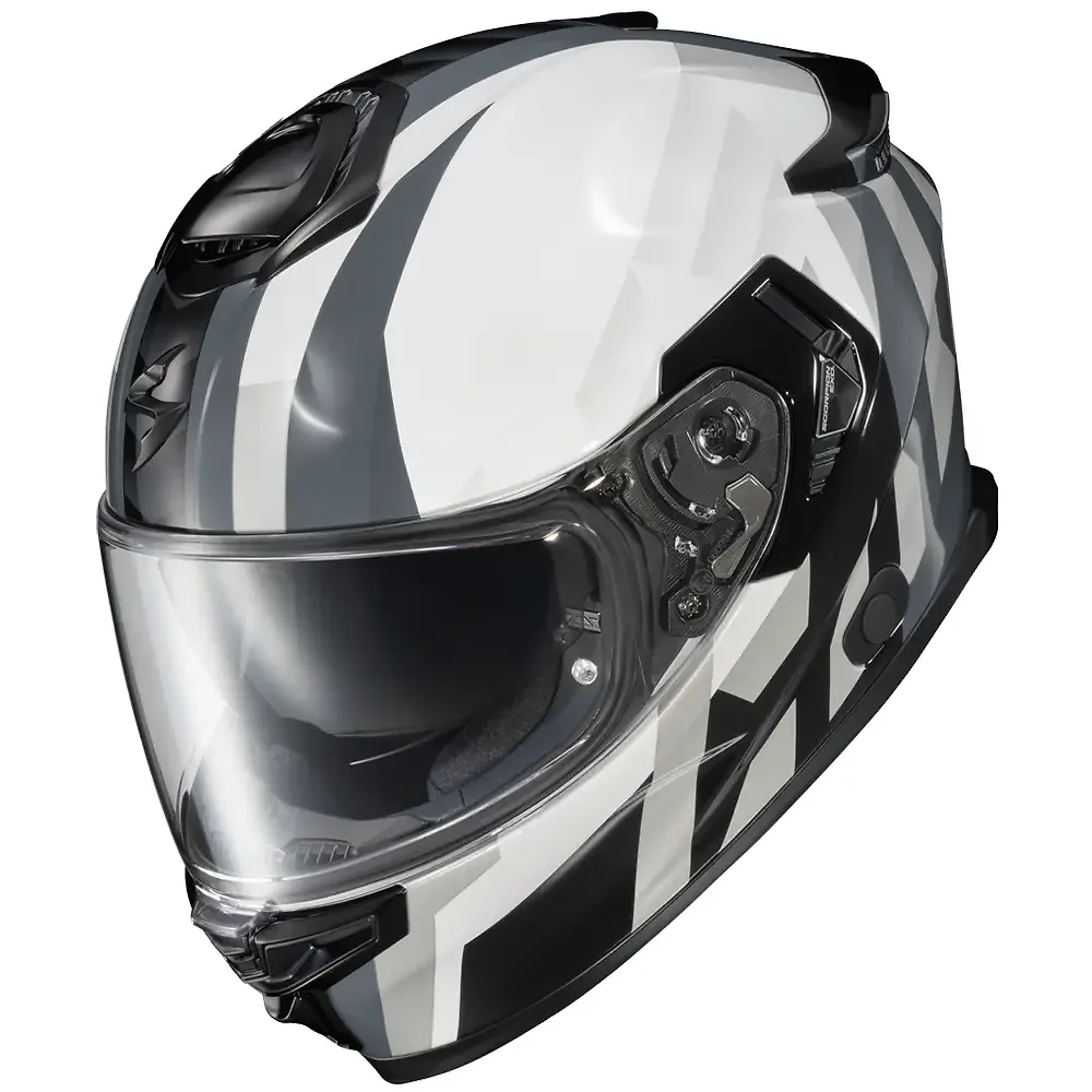 Detalle de pintura y diseño en tonalidad Blanco, 2XL del EXO-ECLIPSE PIVOTE Casco EXO - Moto Garage Miami