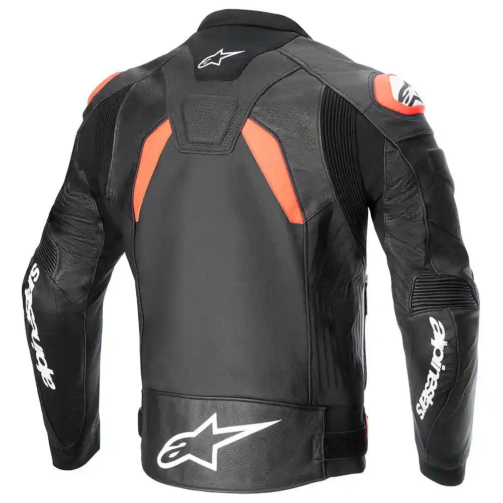 Vista frontal y diseño de calota del GP PLUS R V4 AIRFLOW Chaqueta Alpinestars - Moto Garage Miami