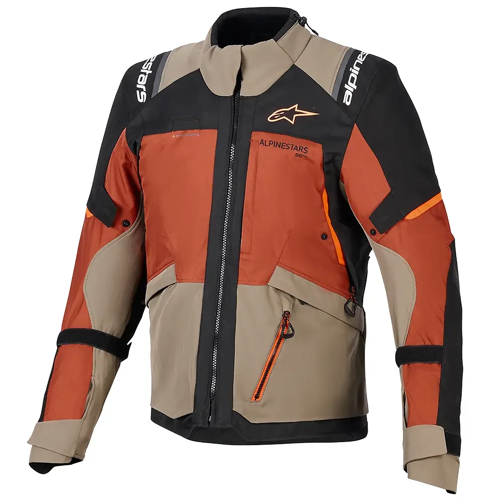 Toma estructural y acabado gráfico Nogal Óxido/Negro, 4XL del modelo Andes V4 Drystar® / Chaqueta - Moto Garage Miami