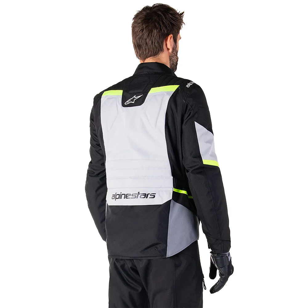 Vista frontal y diseño de calota del ST-1 Impermeable Chaqueta Alpinestars - Moto Garage Miami