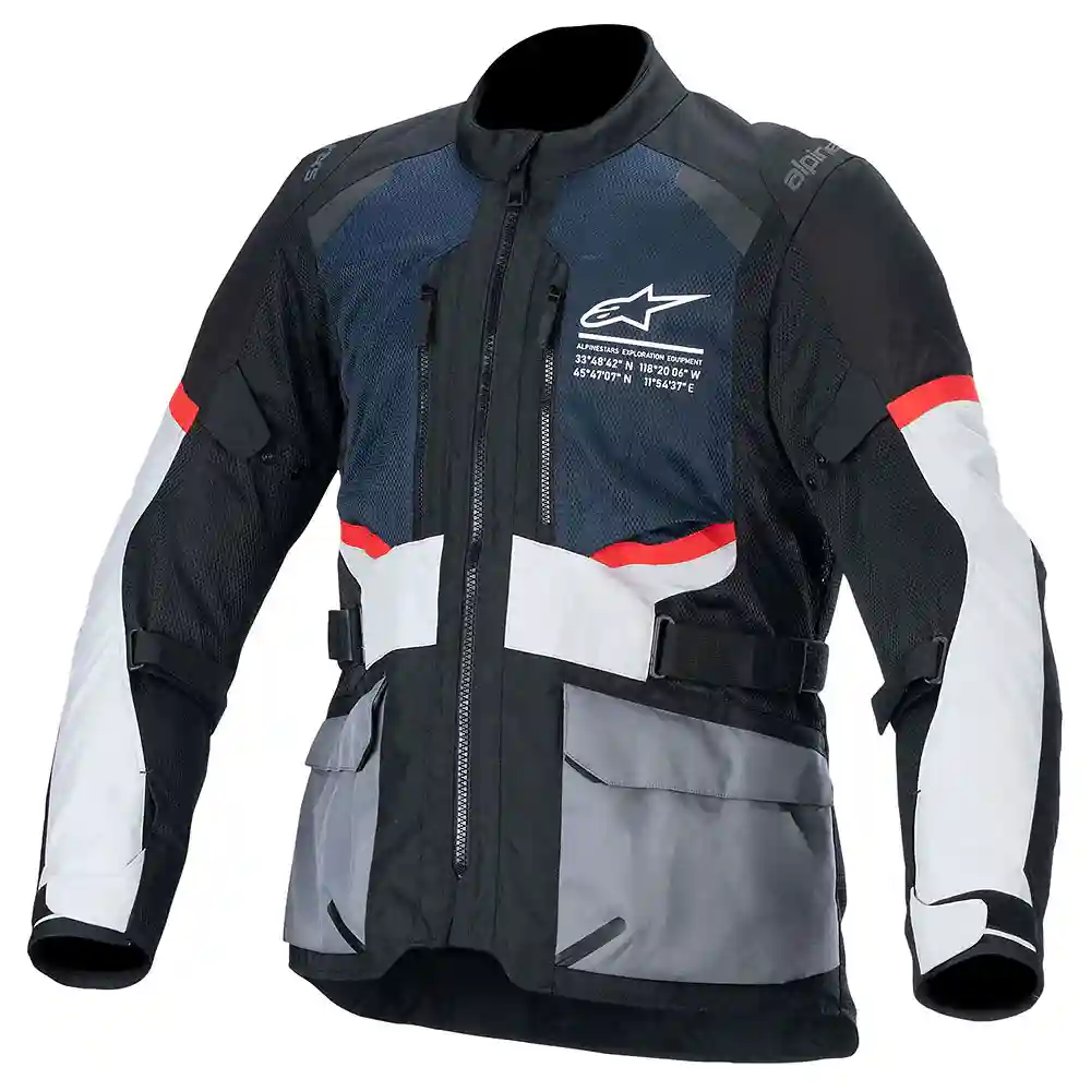 Acabado de fábrica en color Azul Profundo/Negro/Gris Hielo, 4XL para el ANDES AIR Drystar® Chaqueta - Moto Garage Miami