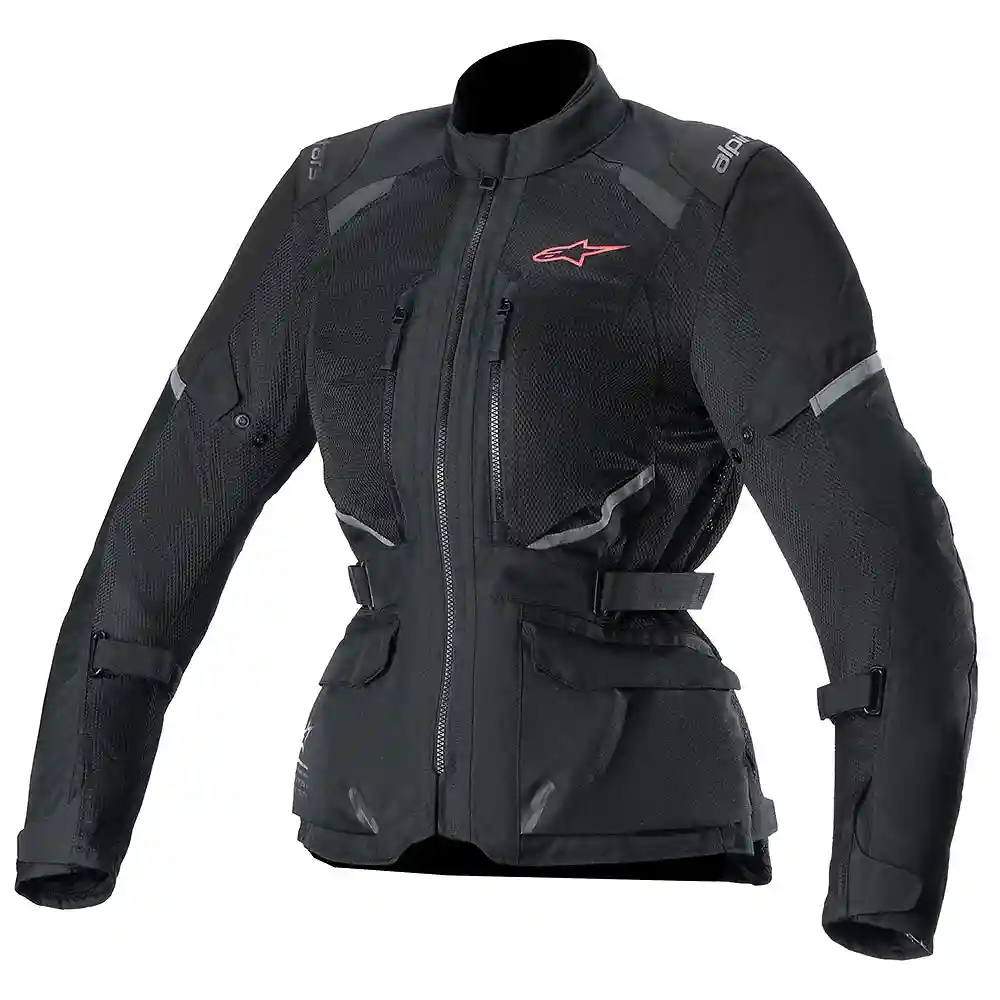Vista frontal y diseño de calota del Stella Andes AIR Drystar® Chaqueta Alpinestars - Moto Garage Miami
