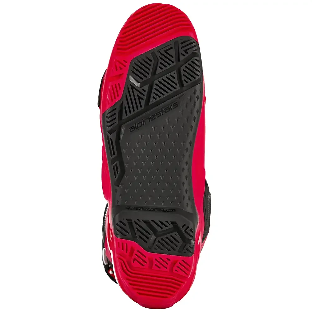 Vista frontal y diseño de calota del TECH 10 ENDURO Botas Alpinestars - Moto Garage Miami