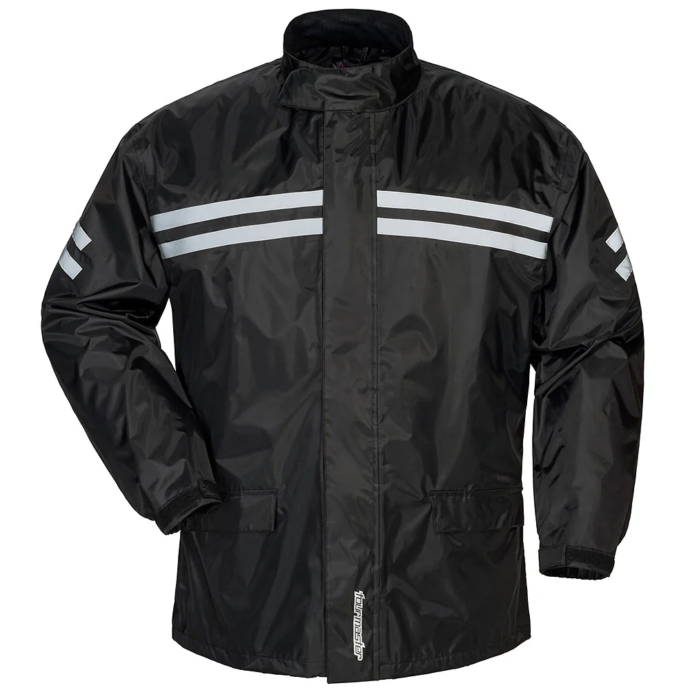 Materiales y estética visual de la versión Negro, 3XL del Traje para lluvia de 2 Piezas SHIELD - Moto Garage Miami