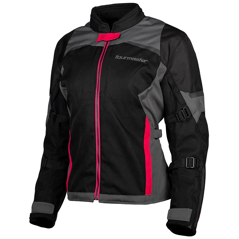 Detalle de pintura y diseño en tonalidad Negro/Gris/Rojo, XL del INTAKE (Mujer) Chaqueta - Moto Garage Miami