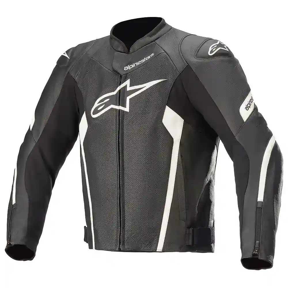 Toma estructural y acabado gráfico Negro/Blanco, 60 del modelo FASTER V2 AIRFLOW Chaqueta - Moto Garage Miami
