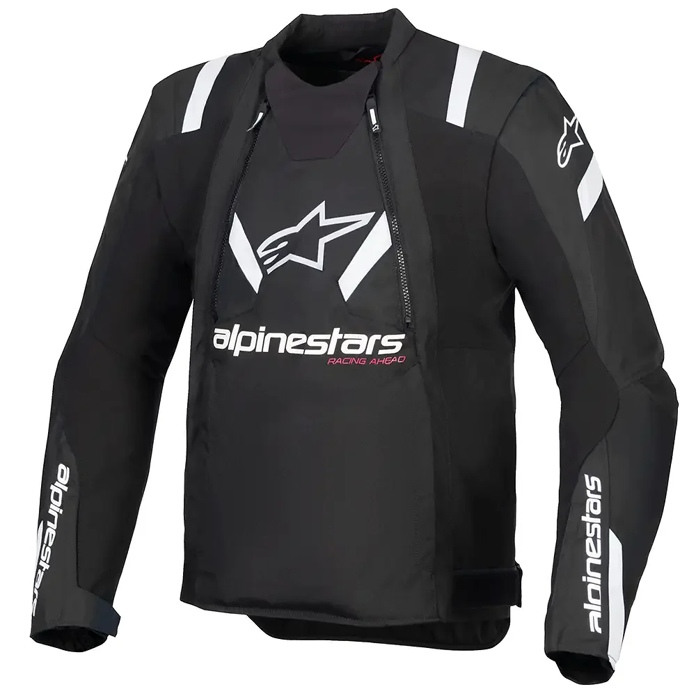 Toma estructural y acabado gráfico Negro/Blanco, 4XL del modelo T-STUNT AIR Chaqueta - Moto Garage Miami