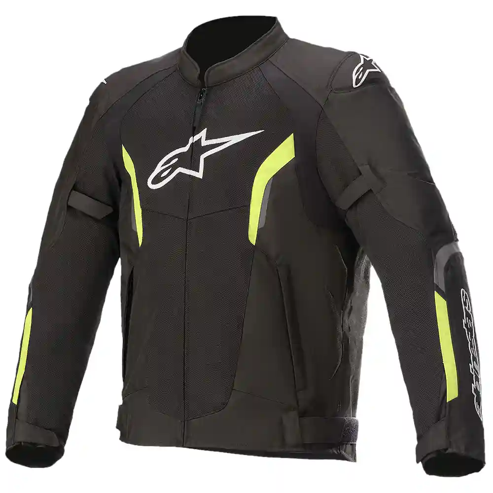 Detalle de pintura y diseño en tonalidad Negro/Amarillo Fluor, 4XL del AST V2 Air Chaqueta - Moto Garage Miami