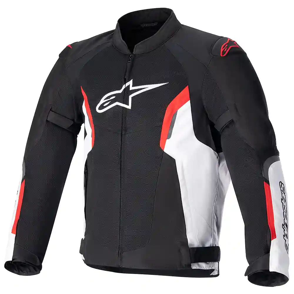 Detalle de pintura y diseño en tonalidad Negro/Blanco/Rojo, 4XL del AST V2 Air Chaqueta - Moto Garage Miami
