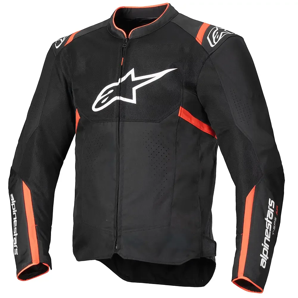 Toma estructural y acabado gráfico Black/Rojo Fluor, 4XL del modelo T-SPS Air V2 Chaqueta - Moto Garage Miami
