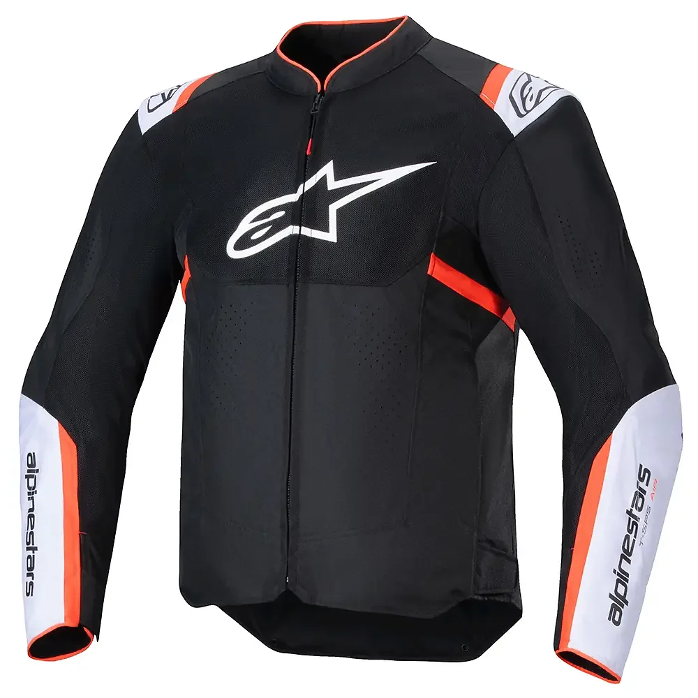Acabado de fábrica en color Negro/Blanco/Rojo Fluor, 4XL para el T-SPS Air V2 Chaqueta - Moto Garage Miami