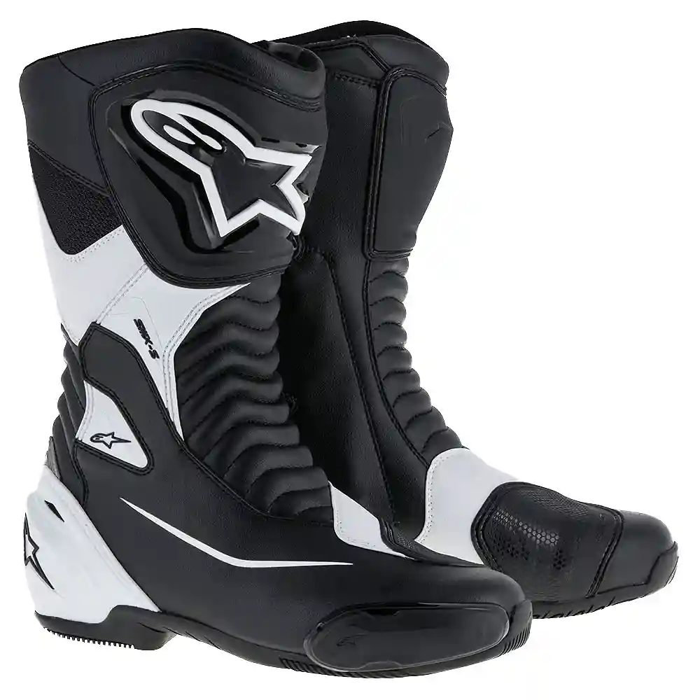 Acabado de fábrica en color Negro/Blanco, 50 para el SMX-S Botas - Moto Garage Miami