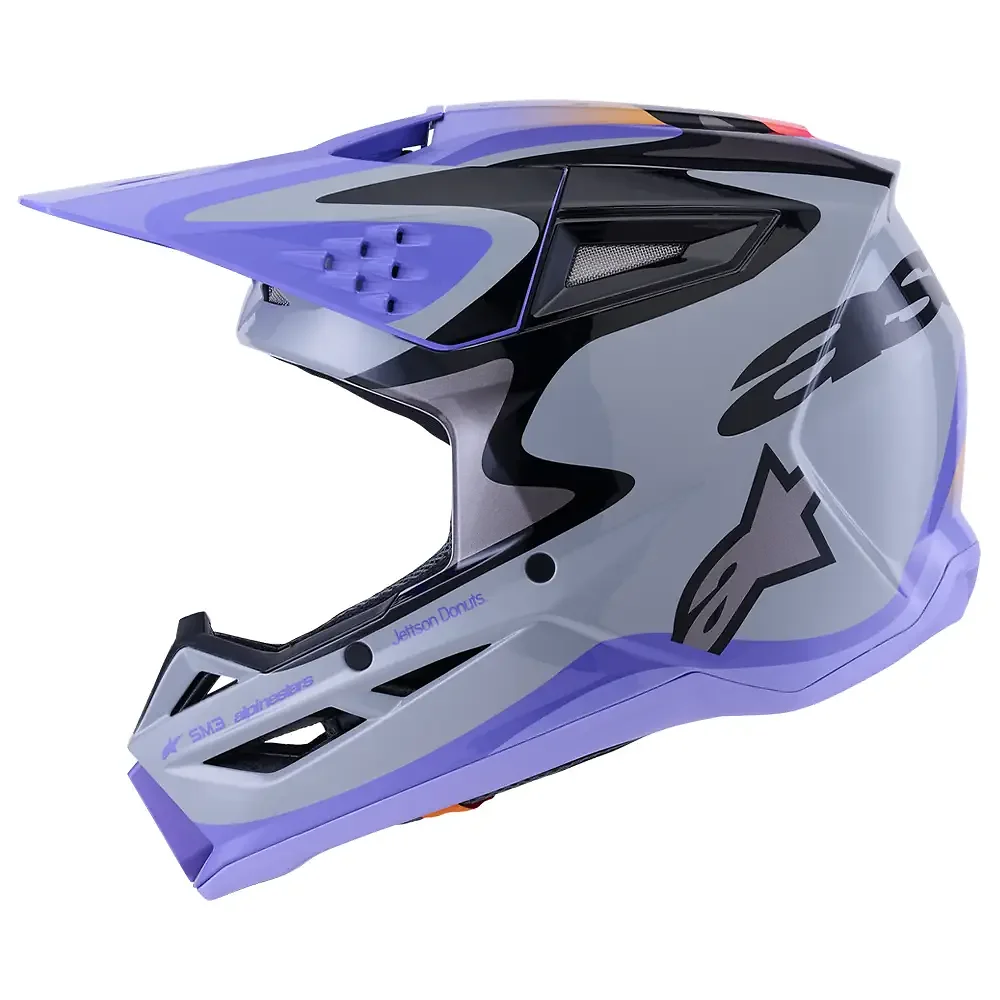 Detalle posterior y spoiler integrado del equipamiento SM3 JETTSON (NIÑOS) - Casco Alpinestars - Moto Garage Miami