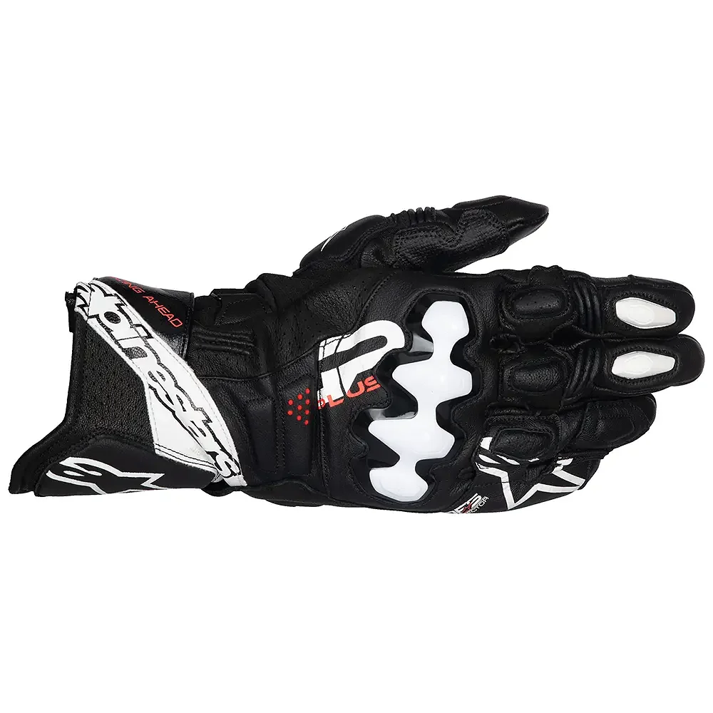 Toma estructural y acabado gráfico Negro/Blanco, 2XL del modelo Guantes GP PLUS R V3 - Moto Garage Miami